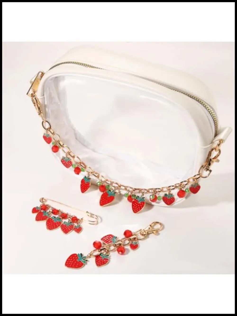 Western 3-in-1 Purse Charm Set with Chain, Keychain & Brooch, Turquoise Accent